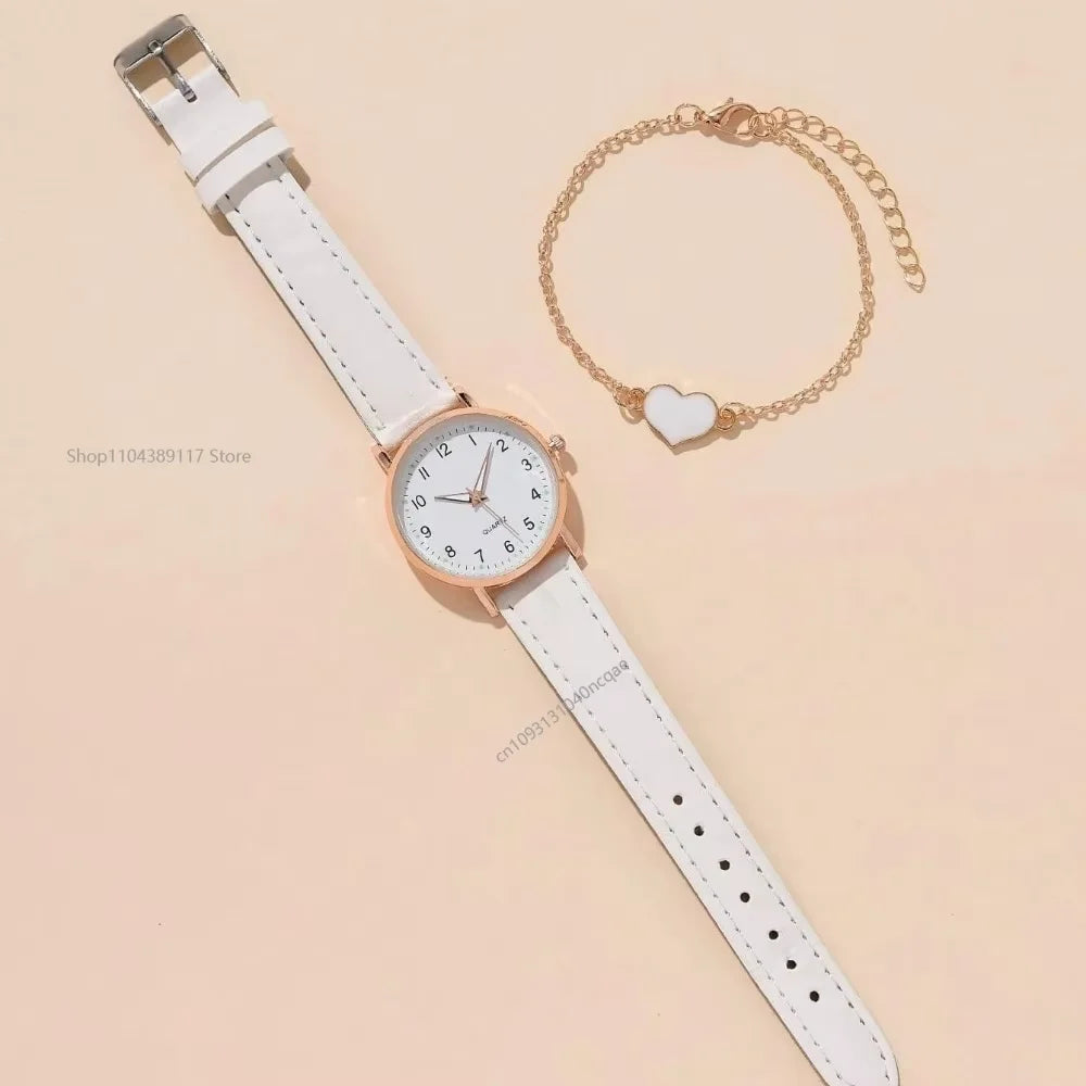 Montre à quartz de mode minimaliste + bracelet